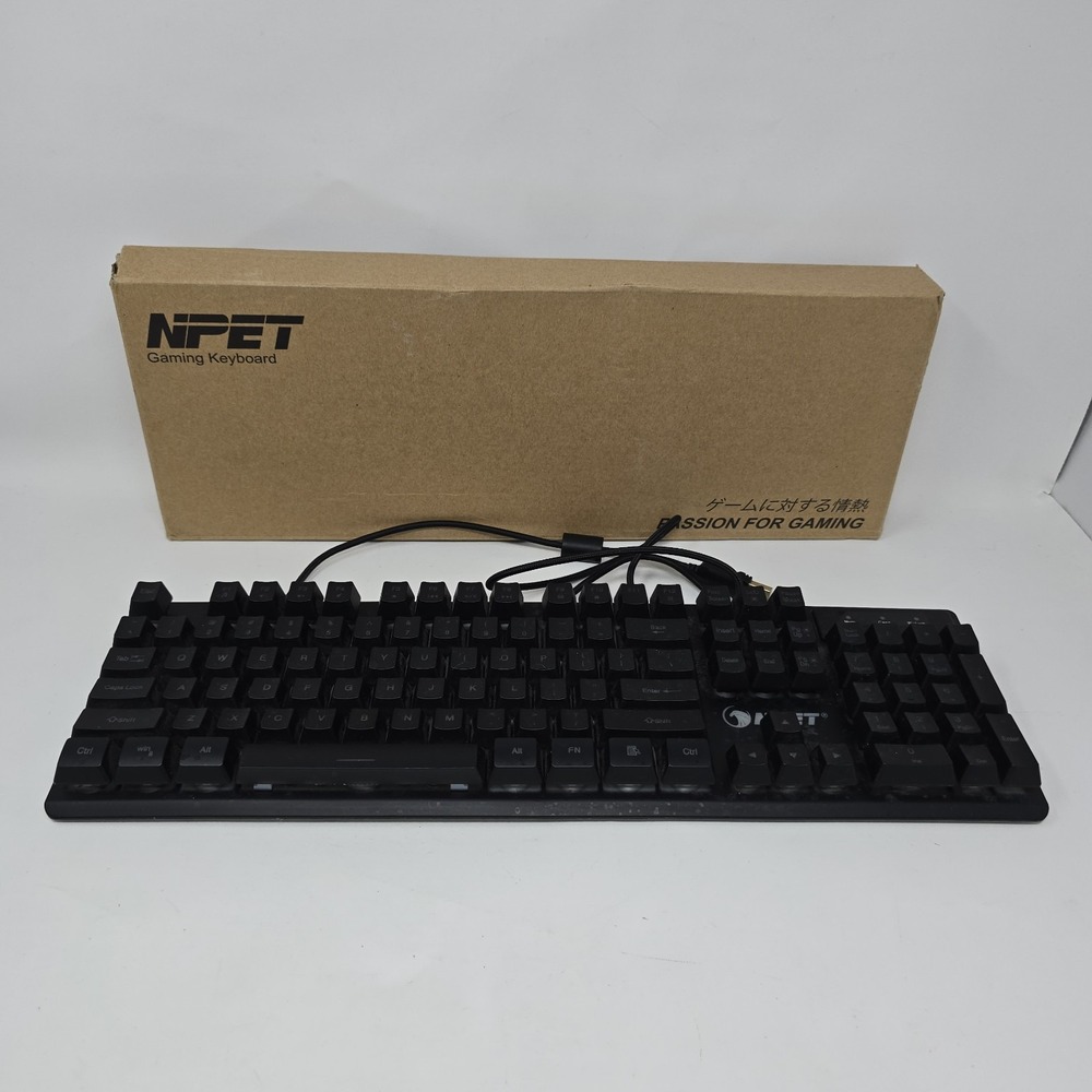 NPET K10 Wired Gaming Multicolor Backlit Keyboard Black Works